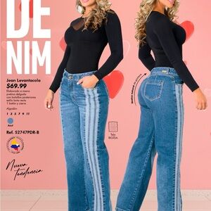 Stylish Blue Straight Leg Jeans